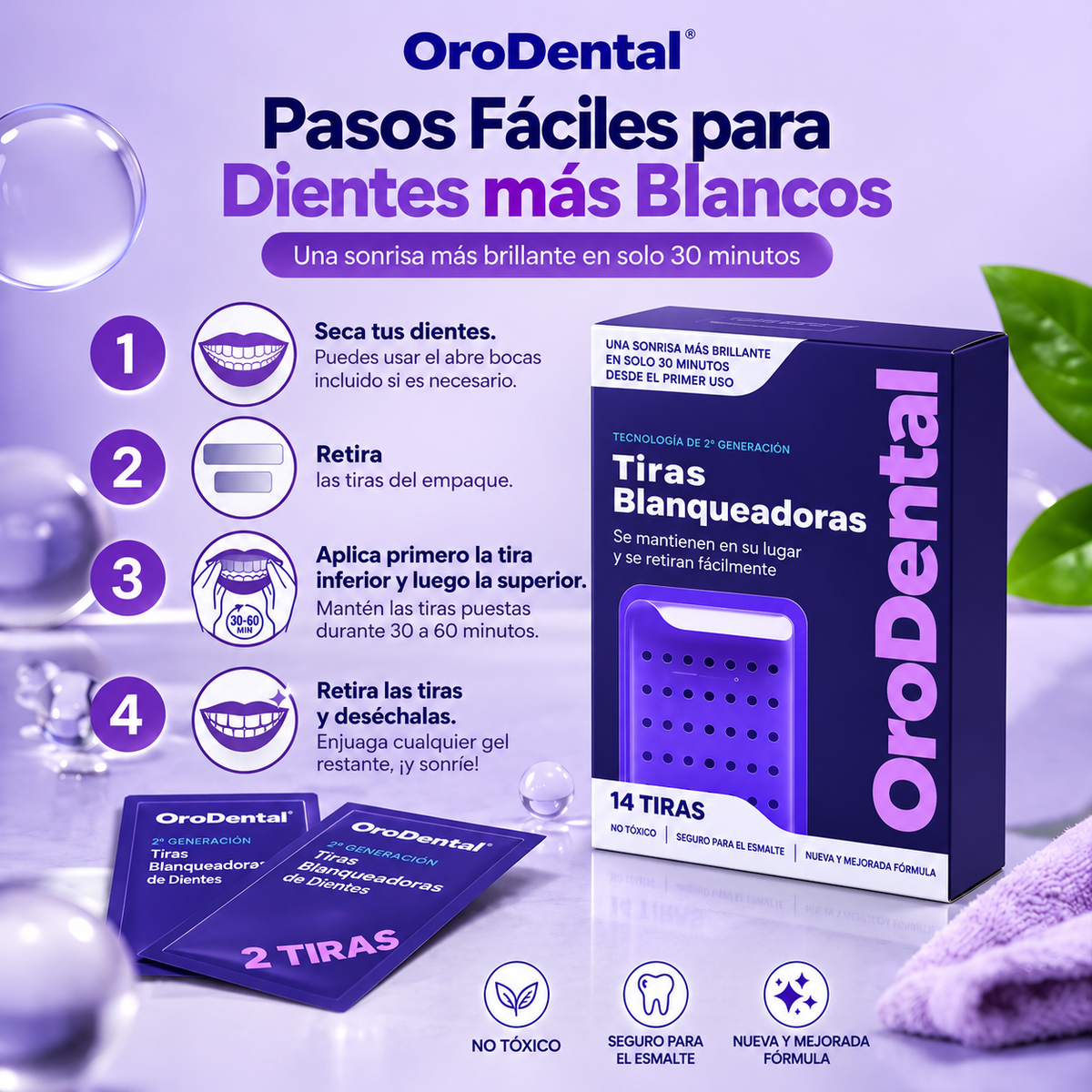 Tiras blanqueadoras de dientes OroDental